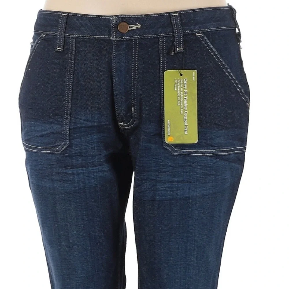 Carhartt WB071 - Women's Curvy Tomboy Cropped Jean, Blue, Size 14, NWT - Picture 7 of 8